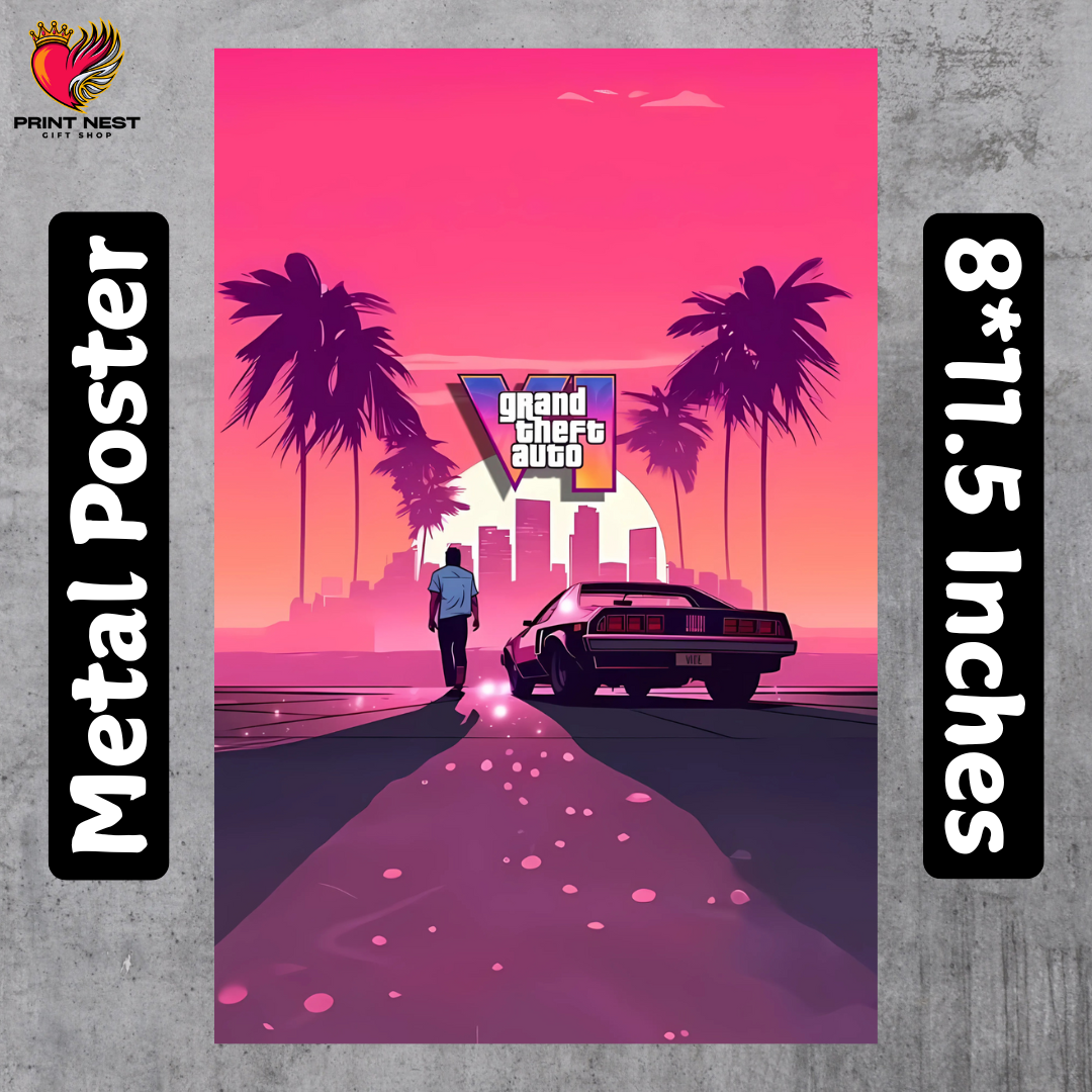 Grand Theft Auto 6 Metal Poster
