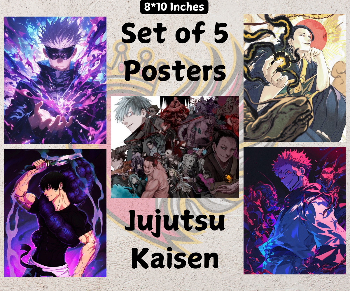 Set of 5 Jujutsu Kaisen Posters