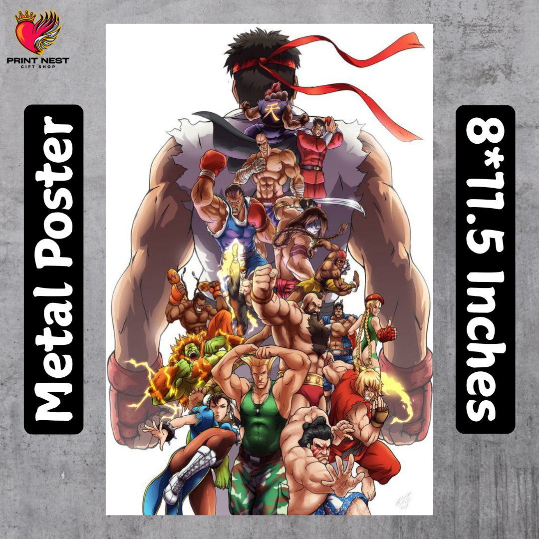 Street Fighter Metal Poster