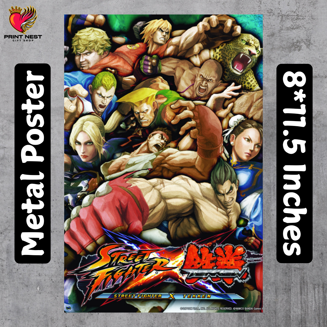 Street Fighter x Tekken Metal Poster
