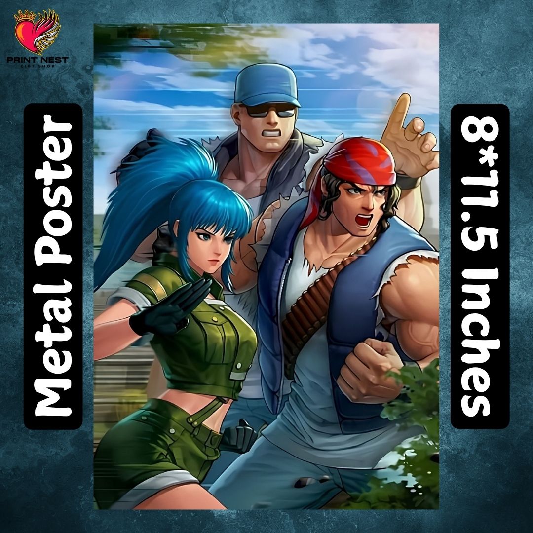 King of Fighters Metal Poster