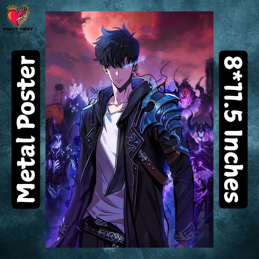 Solo Leveling Metal Postersss