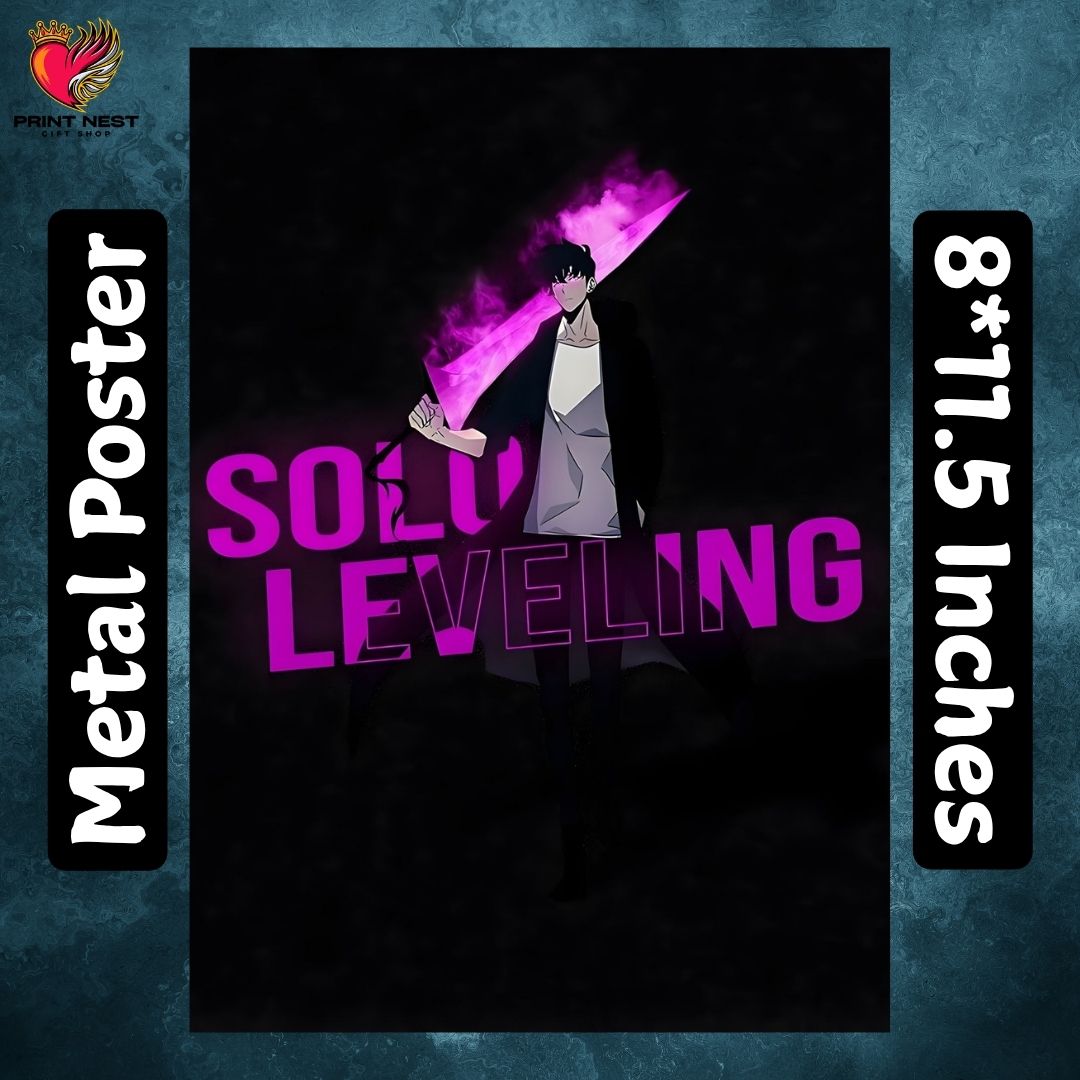 Solo Leveling Metal Postersss