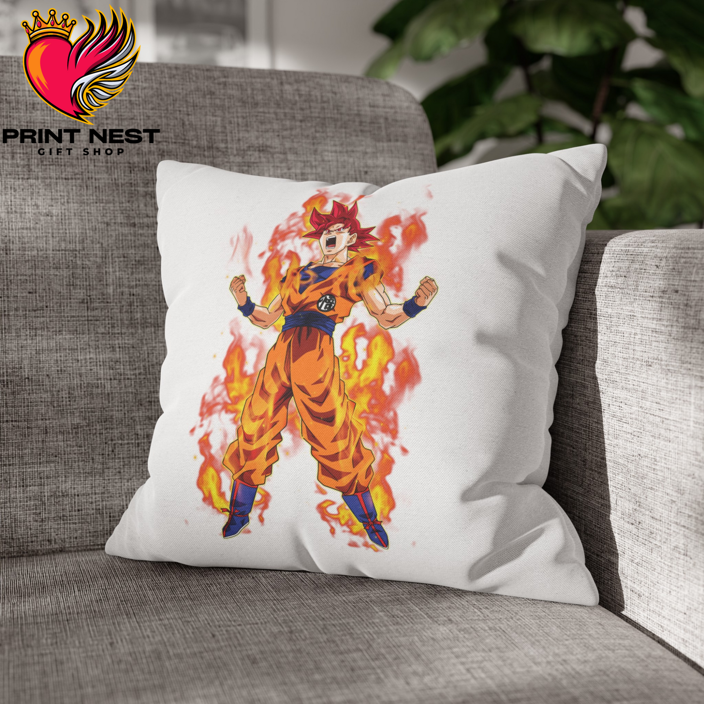 Goku Super Saiyan God Cushion