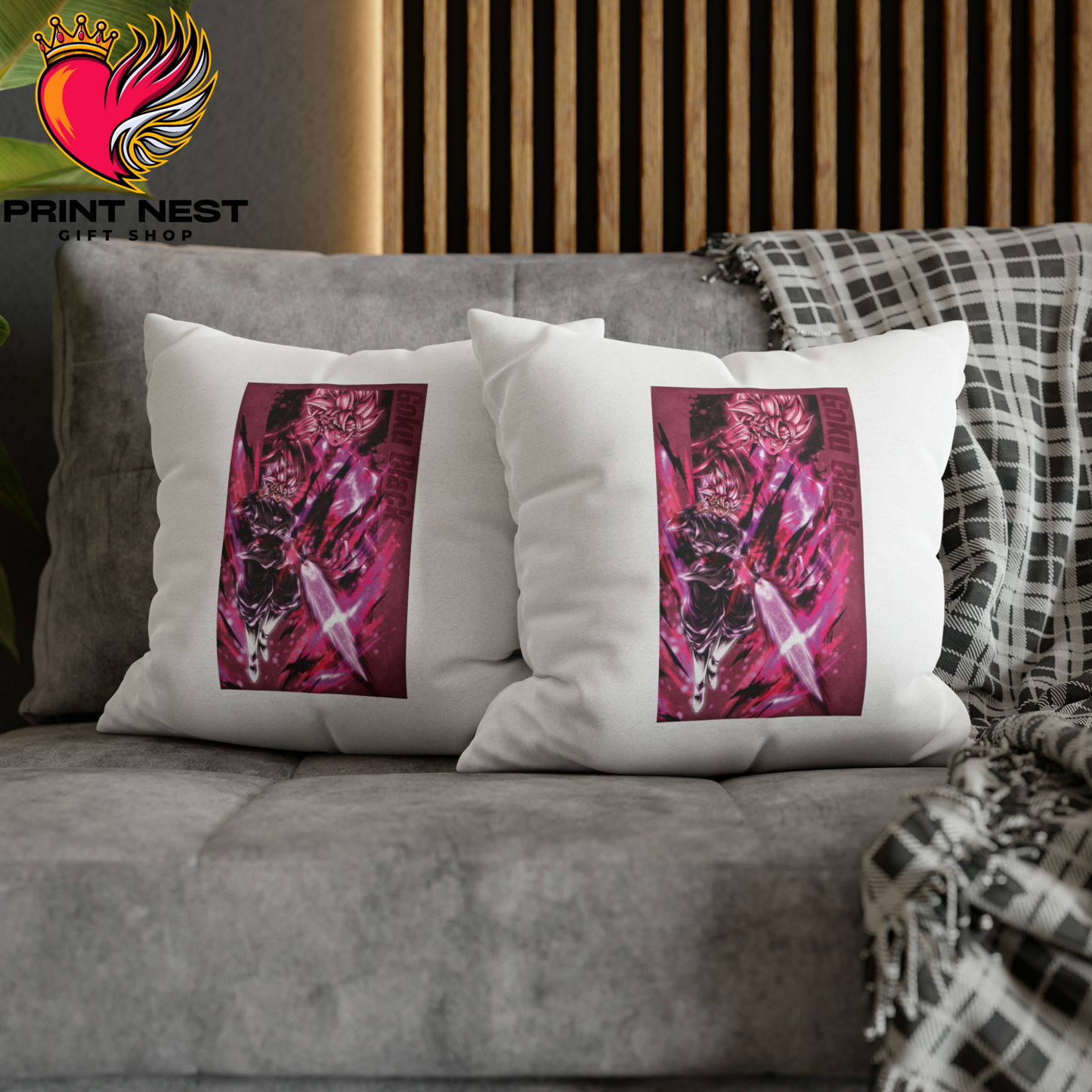 Goku Black Super Saiyan Rose Cushion