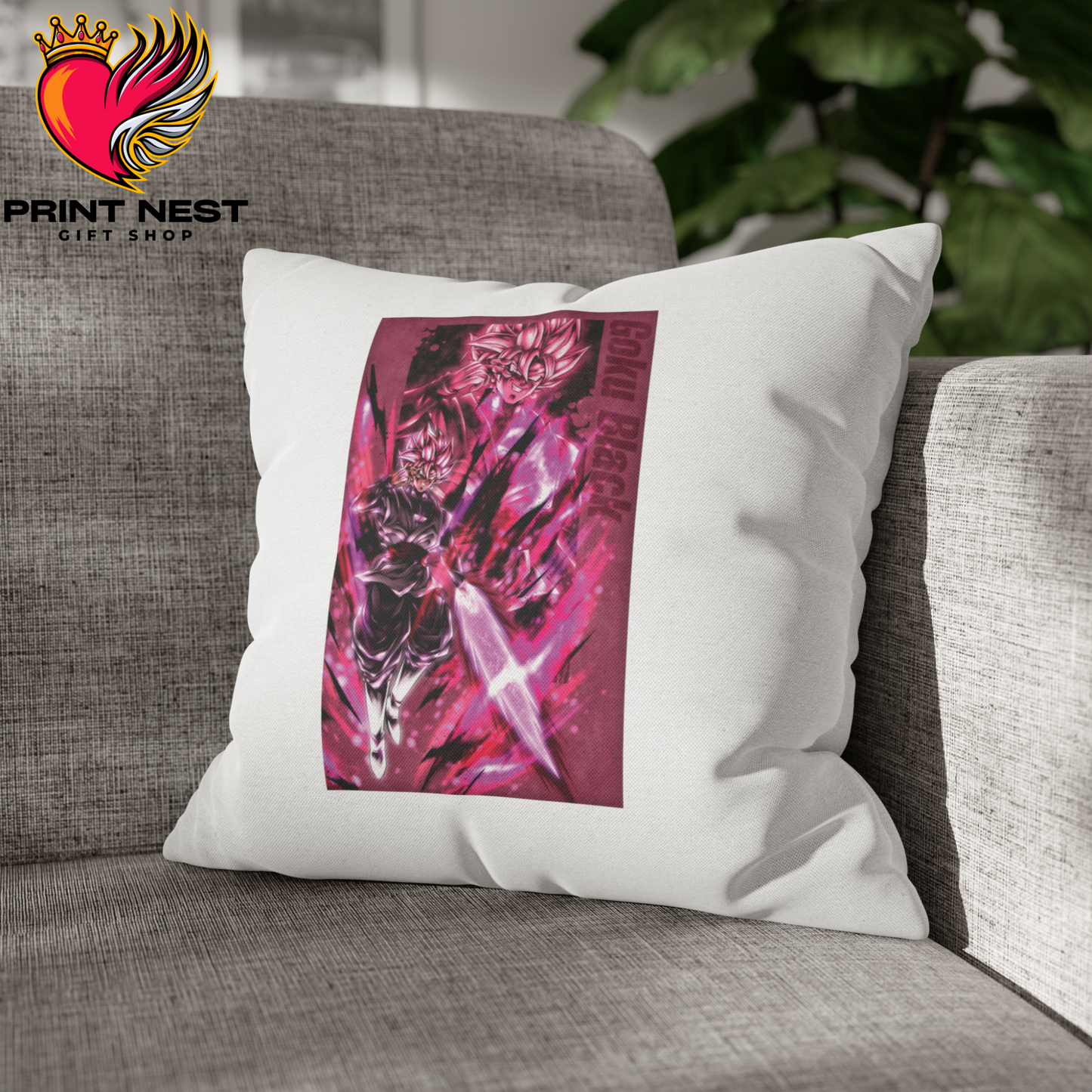 Goku Black Super Saiyan Rose Cushion