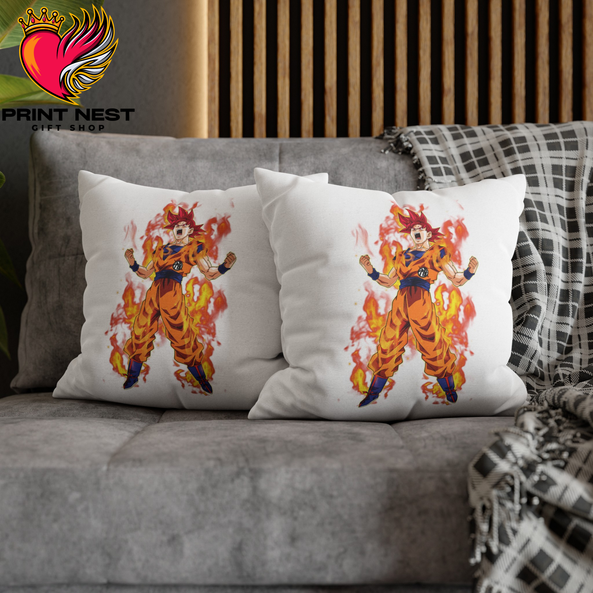 Goku Super Saiyan God Cushion