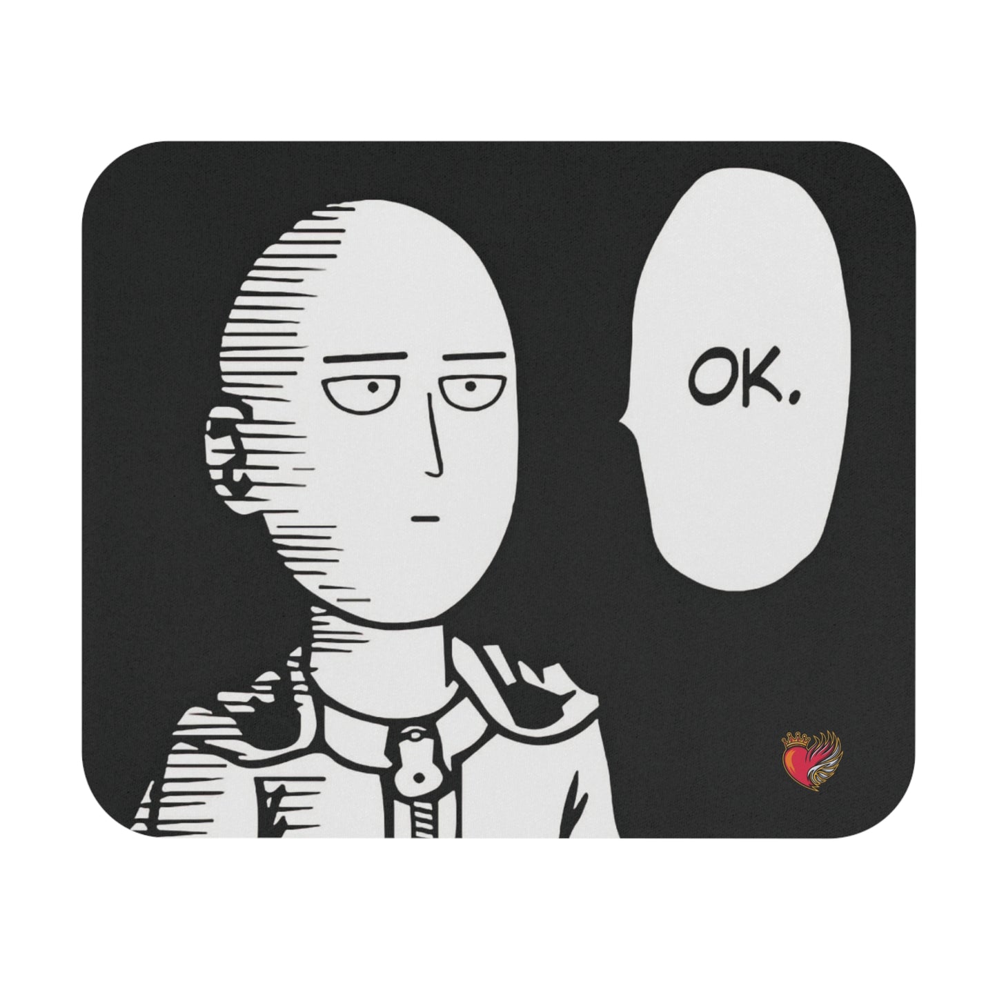 Saitama Poker Face Mouse Pad