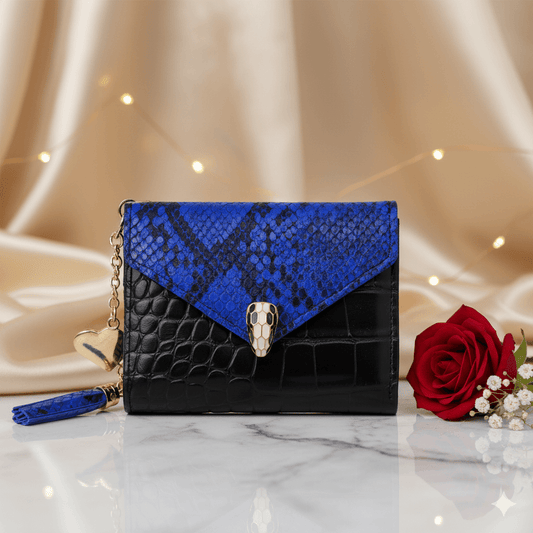 Snake Pattern Tussle Wallet for Women