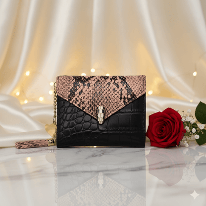 Snake Pattern Tussle Wallet for Women