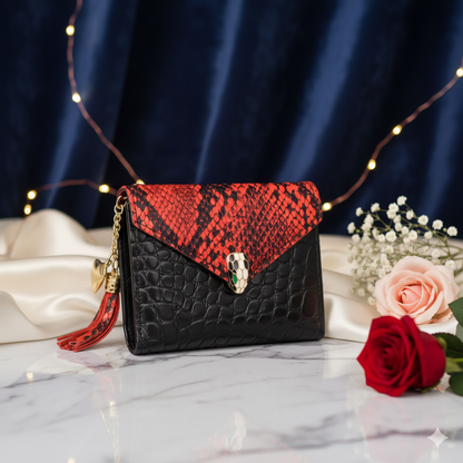 Snake Pattern Tussle Wallet for Women
