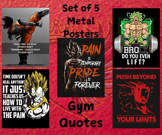 Gym Quotes Metal Poster