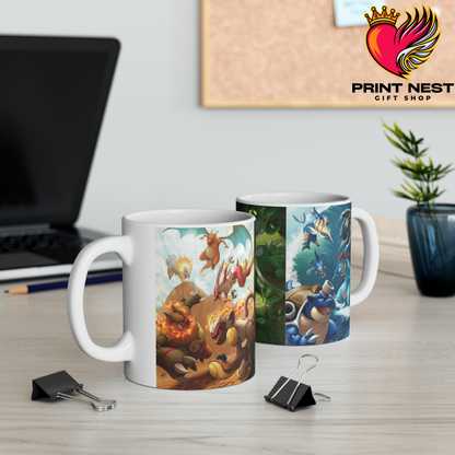 Fire, Grass & Water Type Pokemons Mug