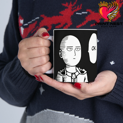 Saitama's Poker Face Mug