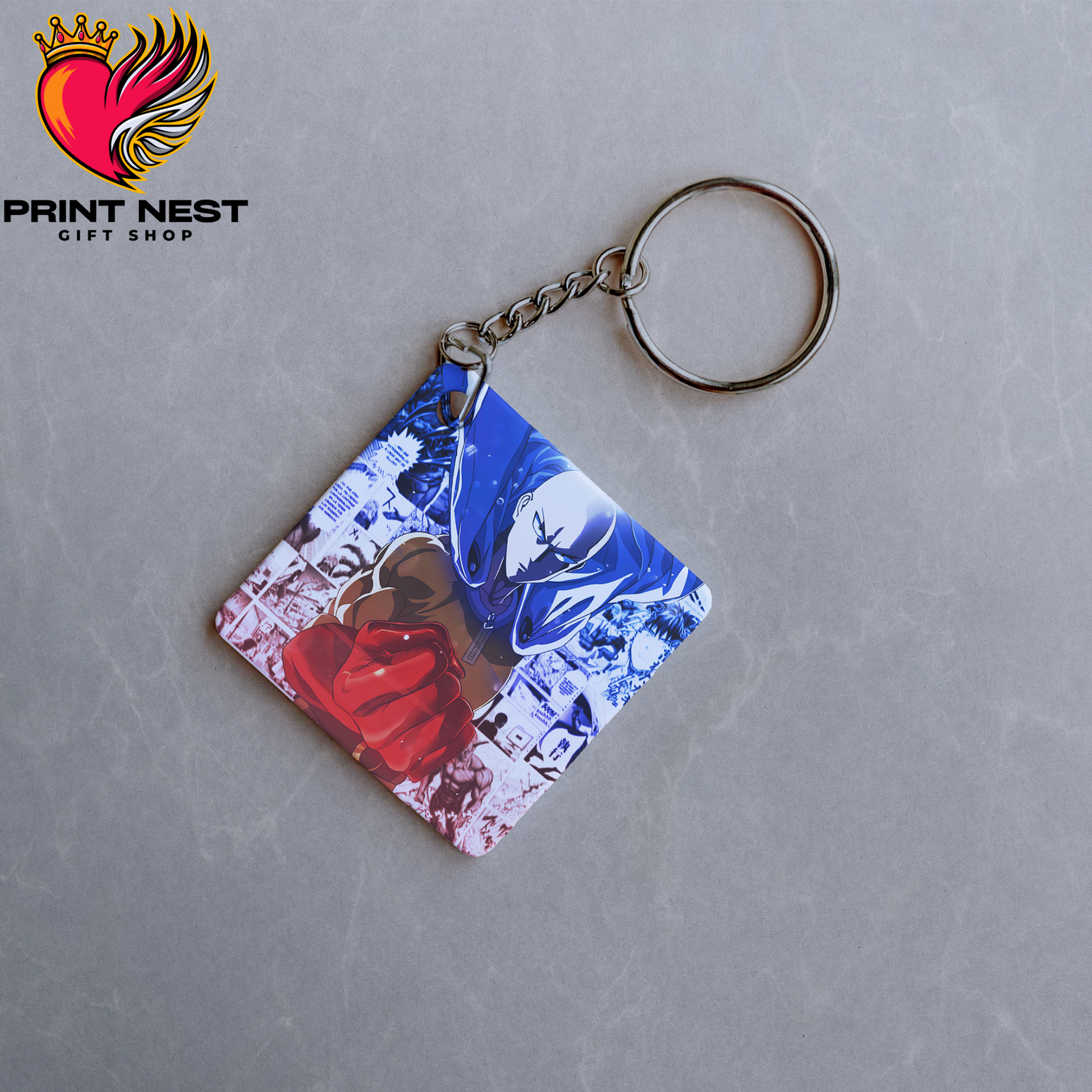 One Punch Man Metalic Keychain 