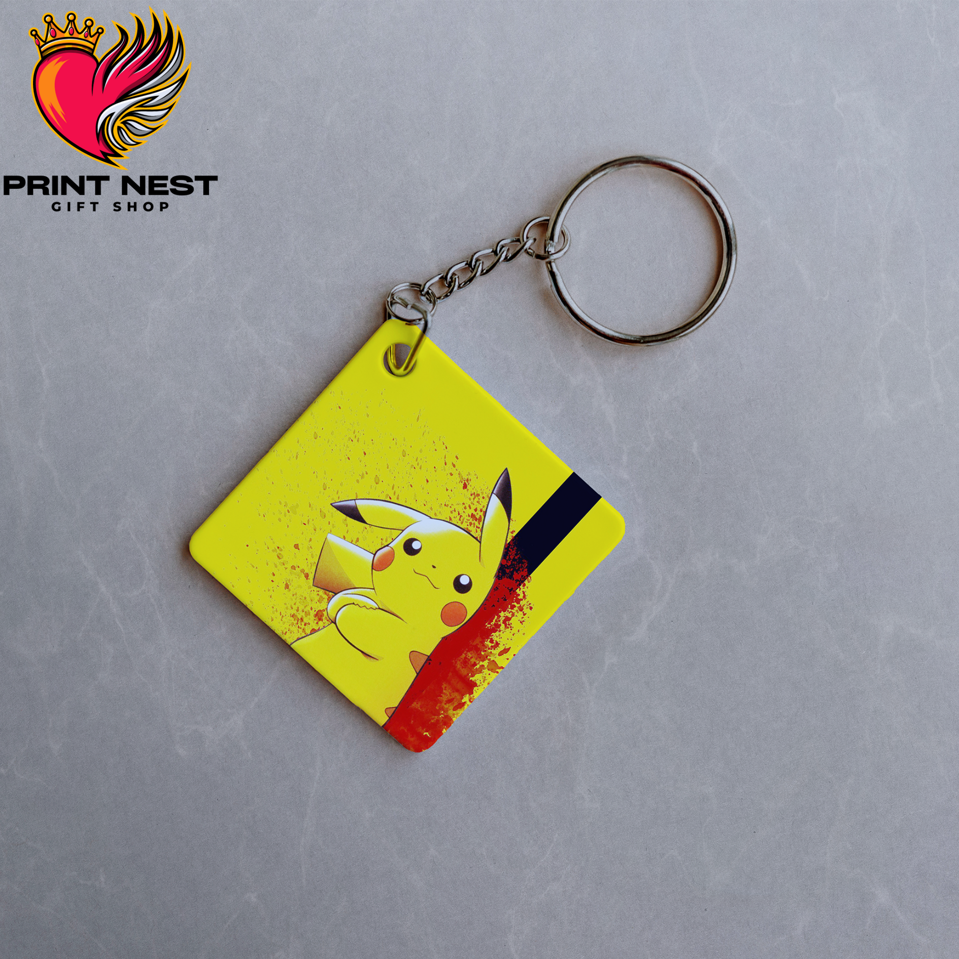 Pikachu Metalic Keychain