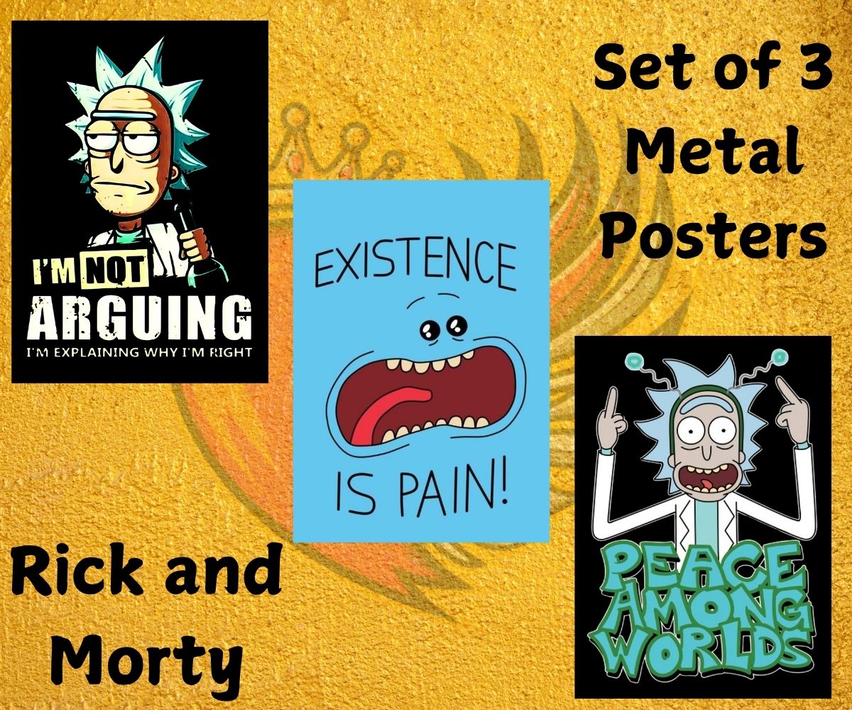Rick and Morty Metal Posters