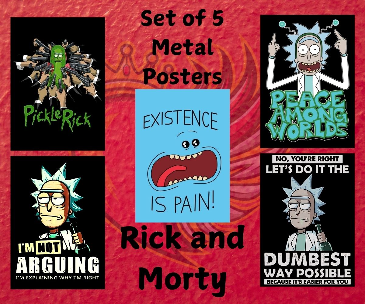 Rick and Morty Metal Posters