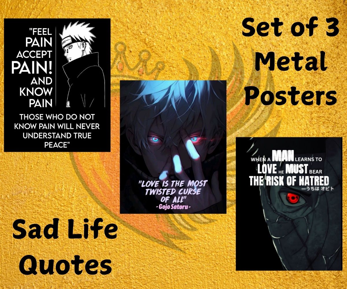 Sad Life Quotes Metal Poster