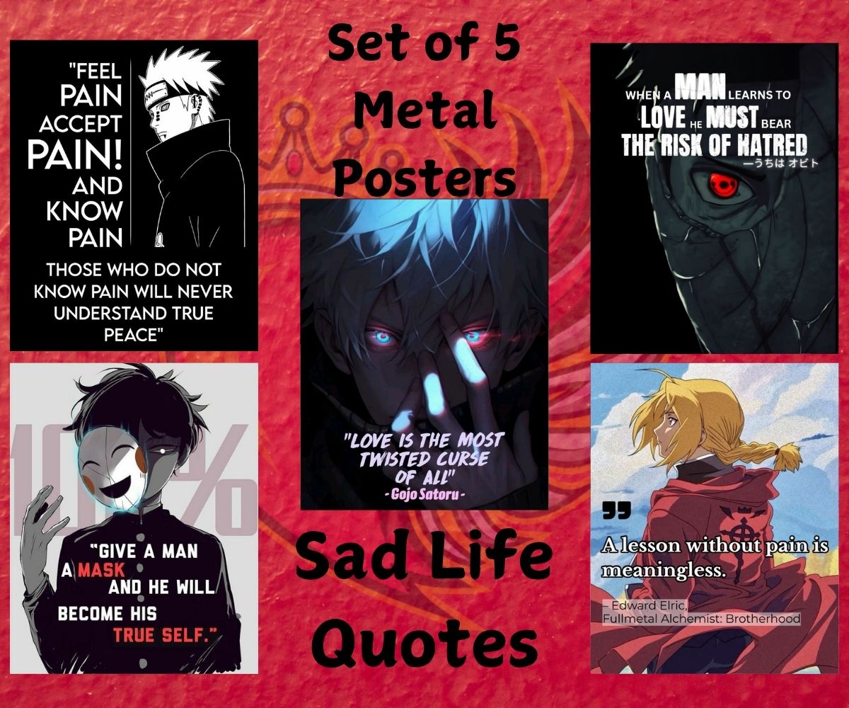 Sad Life Quotes Metal Poster