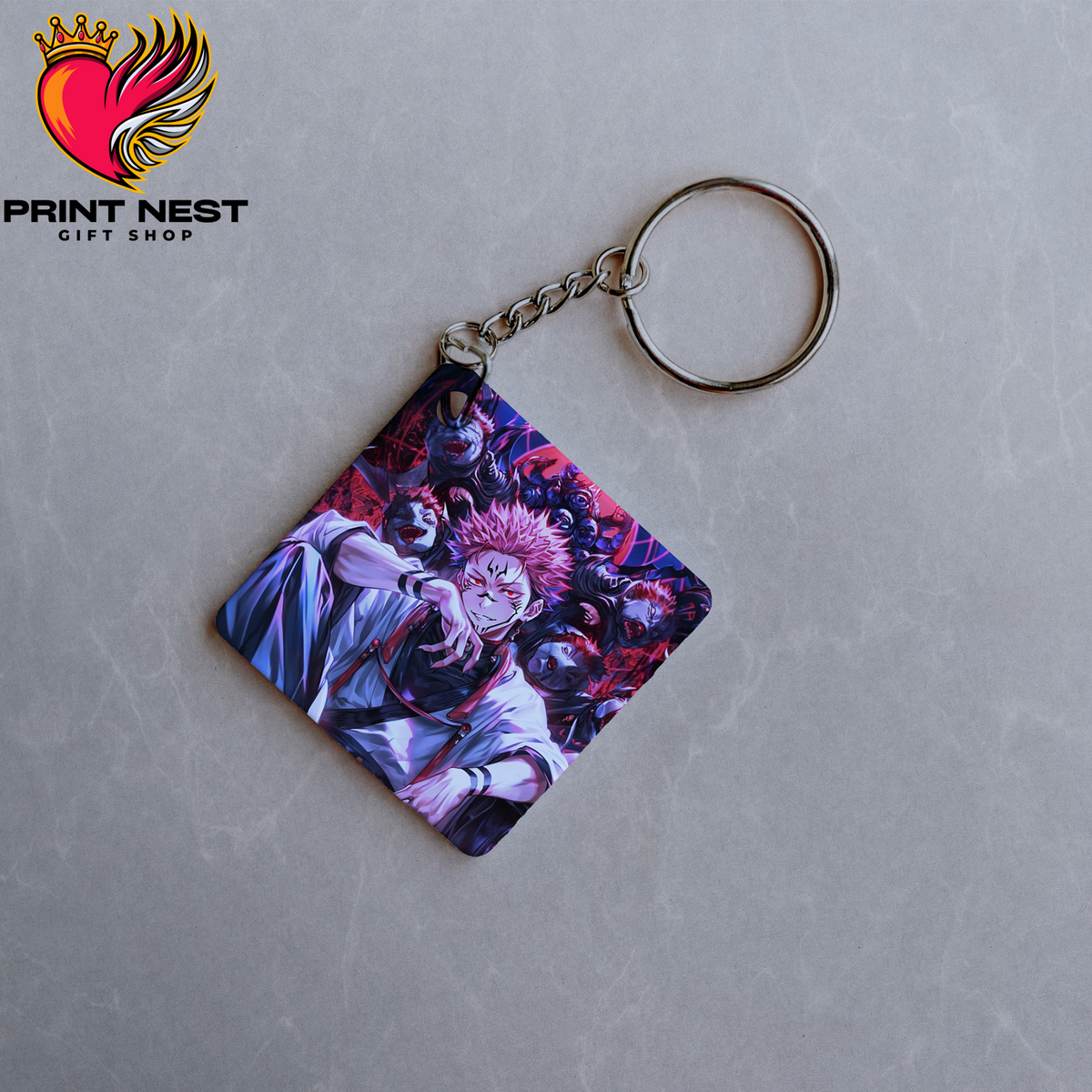 Acuna Key Chain Sukuna Metalic Keychain - Print Nest