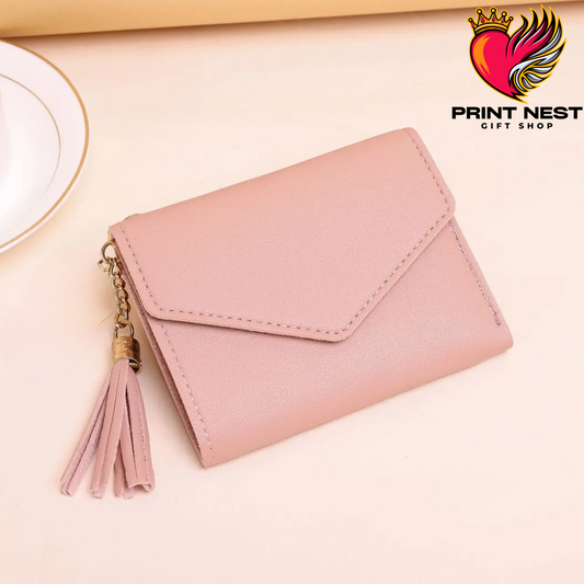 Pink Tussle Mini Wallet for Women