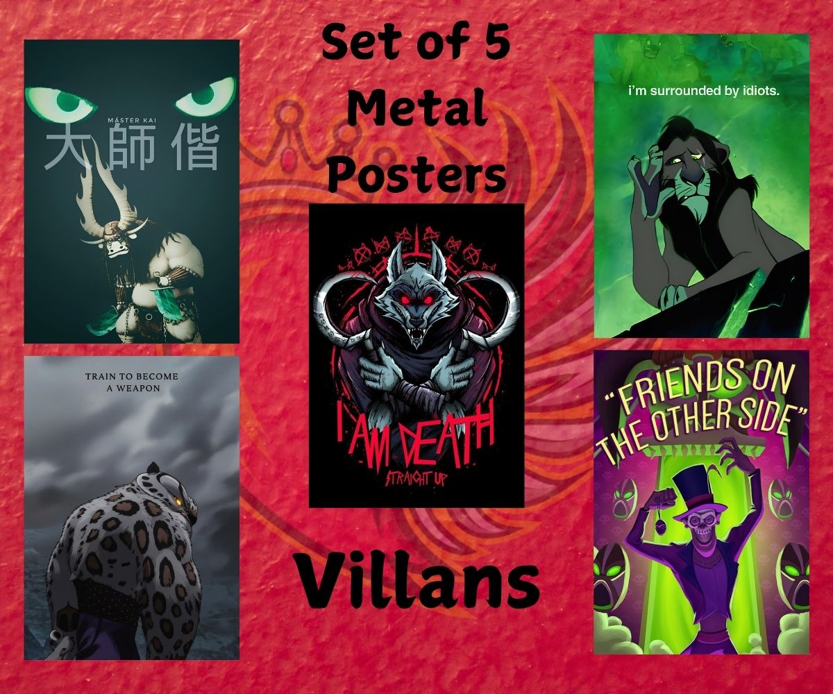 Villans Metal Posters