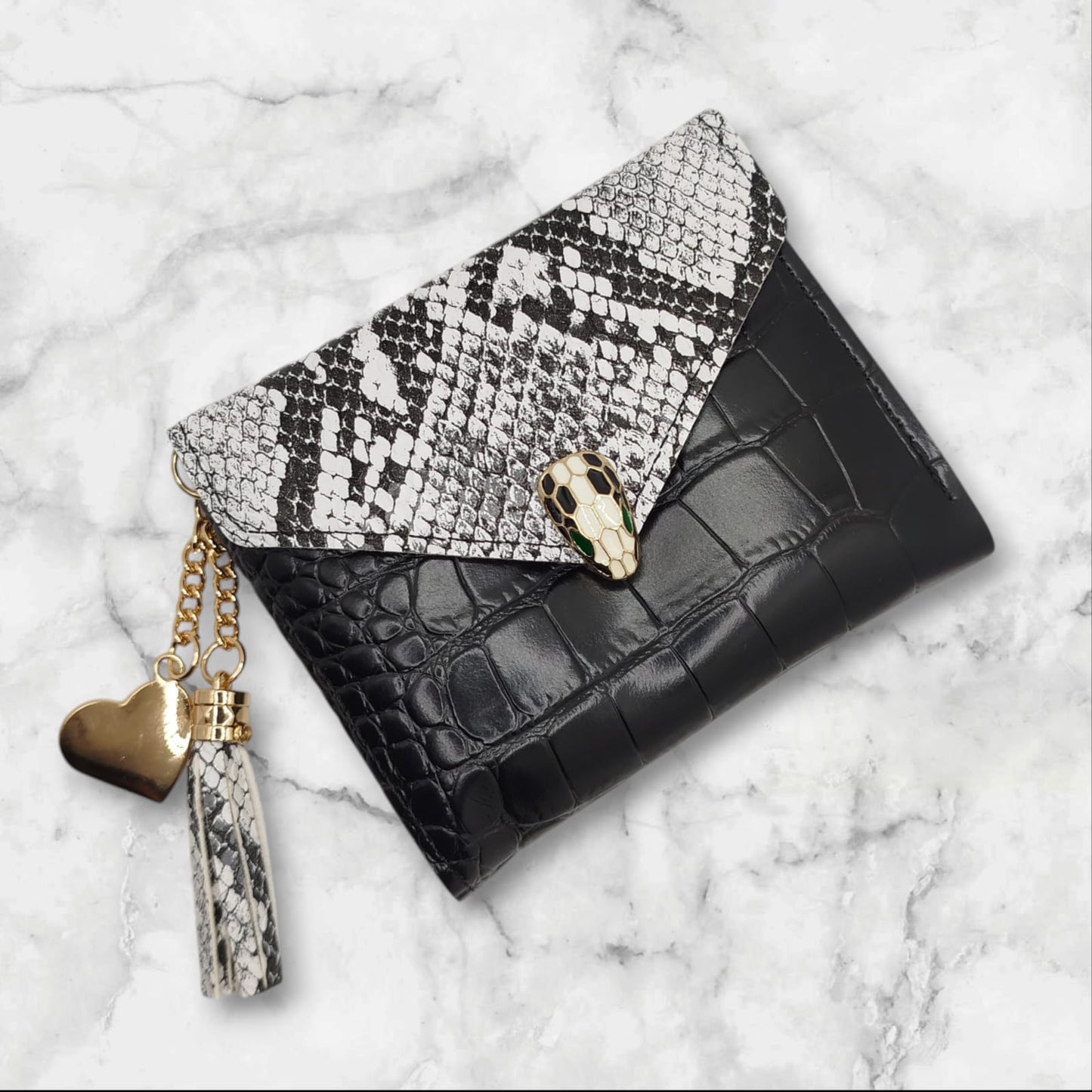 Snake Pattern Tussle Wallet for Women