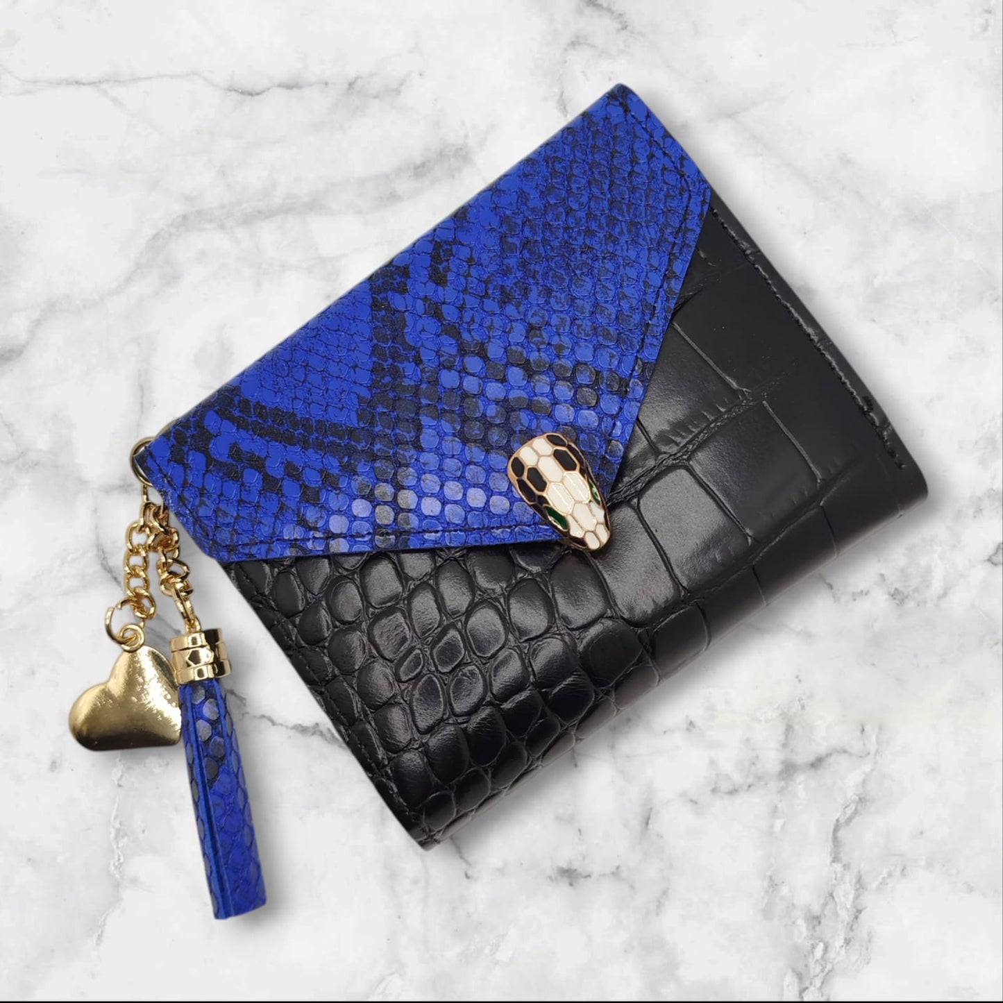 Snake Pattern Tussle Wallet for Women