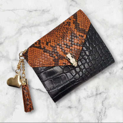 Snake Pattern Tussle Wallet for Women
