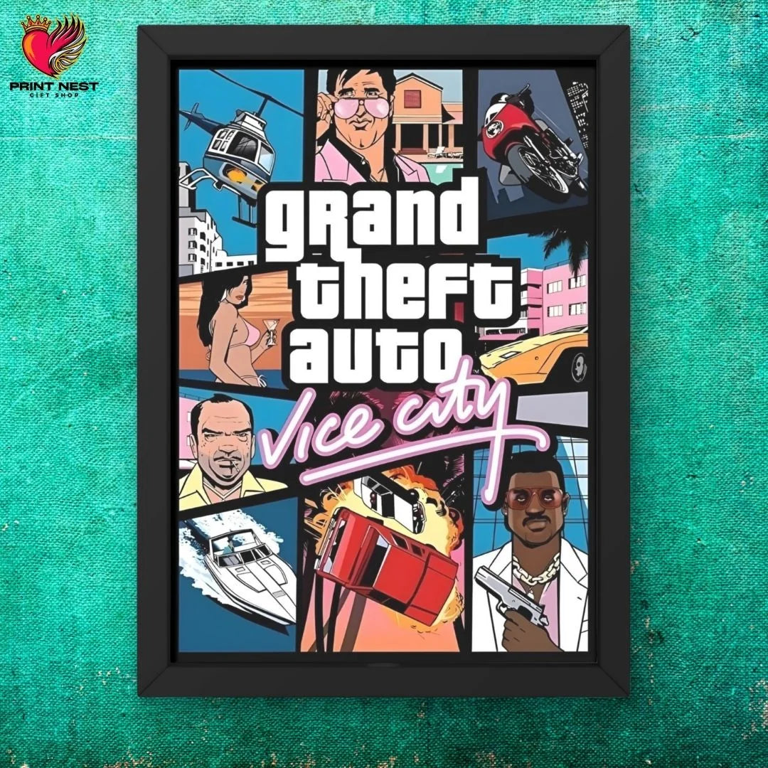 Grand Theft Auto Frames - framed wall art decor by Print Nest, view 3
