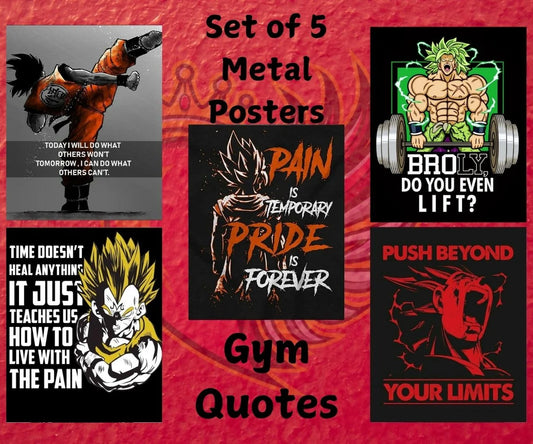 Gym Quotes Metal Poster - wall art poster print by Print Nest