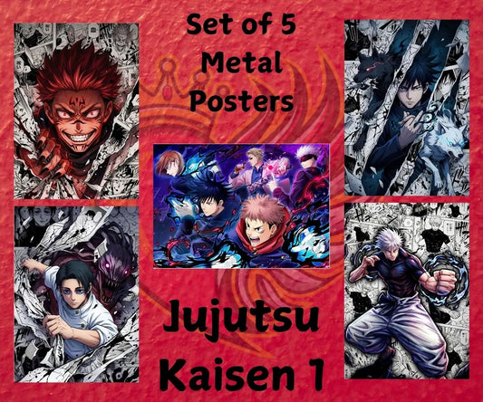 Jujutsu Kaisen 01 Metal Poster - wall art poster print by Print Nest