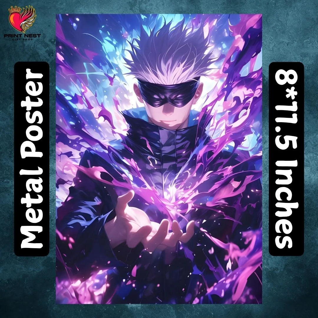 Jujutsu Kaisen Metal Poster - wall art poster print by Print Nest, view 3