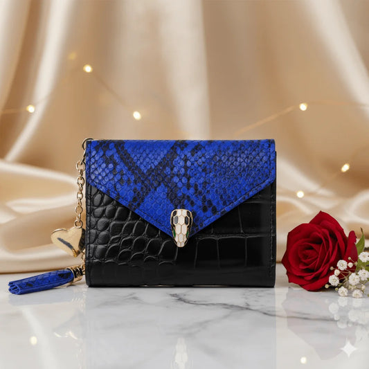 Snake Pattern Tussle Wallet for Women - printed gift by Print Nest